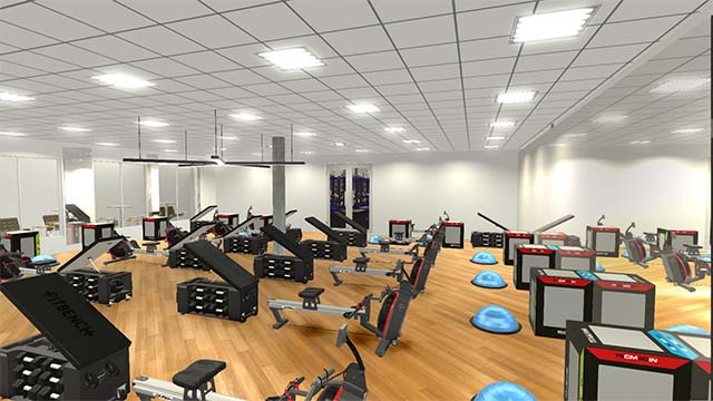 PowerCo Fitness Complex Group Training Room